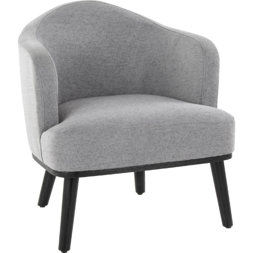 Ahoy Accent Chair in Black Wood & Grey Fabric